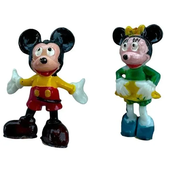 Vintage Disneykins Mickey Mouse and Minnie Mouse 1960s Louis Marx - Picture 3 of 3